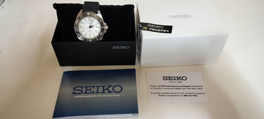 SEIKO Prospex 自動巻き時計 シルバー/ブラック　サムライ