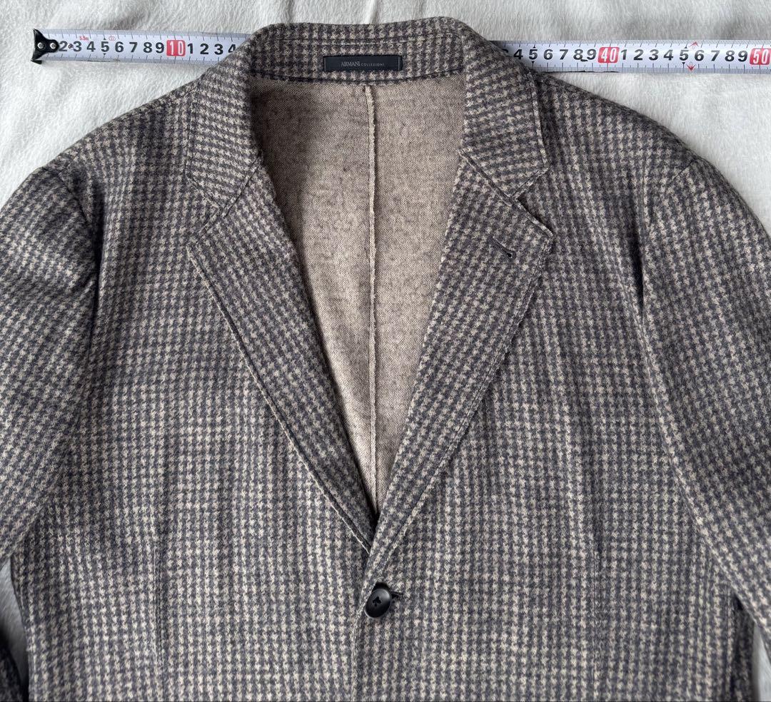 【未使用級】ARMANI コレツォーニ チェック柄 テーラードジャケット