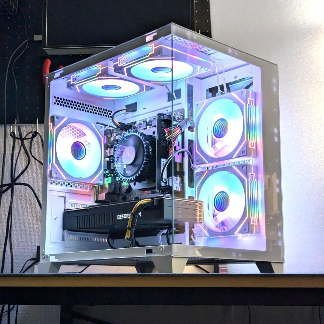 【新品パーツ】RTX4070Ti Ryzen7 5700x ゲーミングPC白②