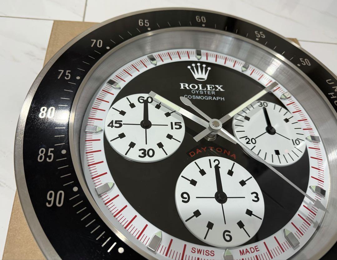 海外販促品 ROLEXロレックス 掛け時計 コスモグラフ デイトナ ルマンタイプ
