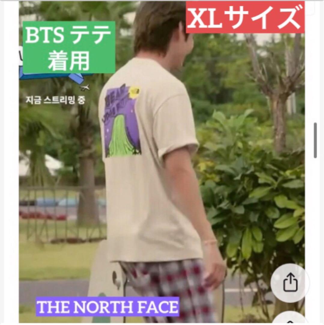 【新品未使用】わたたん　BTS Tシャツ　XLサイズ ノースフェイス 韓国限定 Tシャツ BTS テテ着用 V海外限定 XL