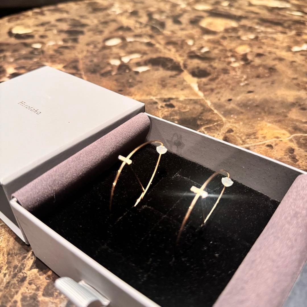 Hirotaka フープピアス ゴールド ダイヤモンド Hirotaka フープピアス ゴールド ダイヤモンド