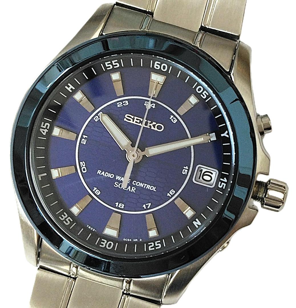 セイコー 腕時計 7B22 メンズ ソーラー電池 中古超美品！(10075)