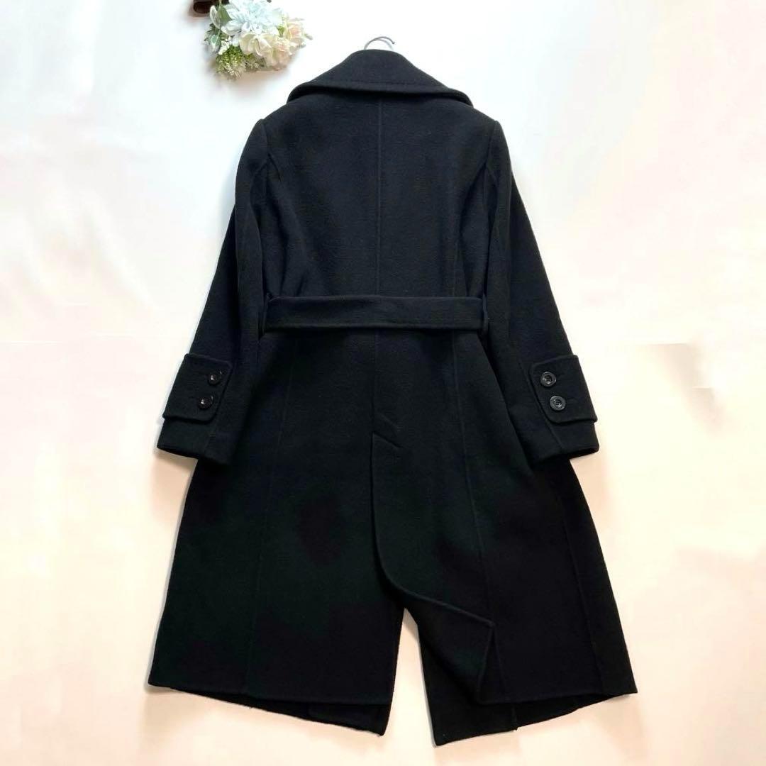カシミヤ✨グレースコンチネンタル ロングコート 38 M 黒 ベルト フォーマル カシミヤ✨グレースコンチネンタル ロングコート 38 M 黒 ベルト フォーマル