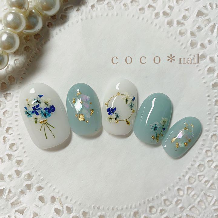 メルカリ 押し花のブーケ くすみブルーネイル ワンカラー変更無料 ネイルチップ 付け爪 2 700 中古や未使用のフリマ メルカリ 押し花のブーケ くすみブルーネイル ワンカラー変更無料 ネイルチップ 付け爪 2 700 中古や未使用のフリマ