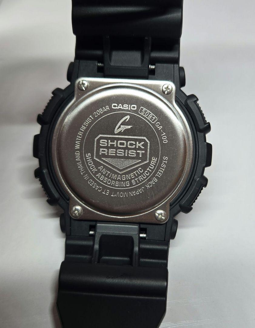 CASIO G-SHOCK GA-100 カシオ腕時計オールブラック 電池交換済
