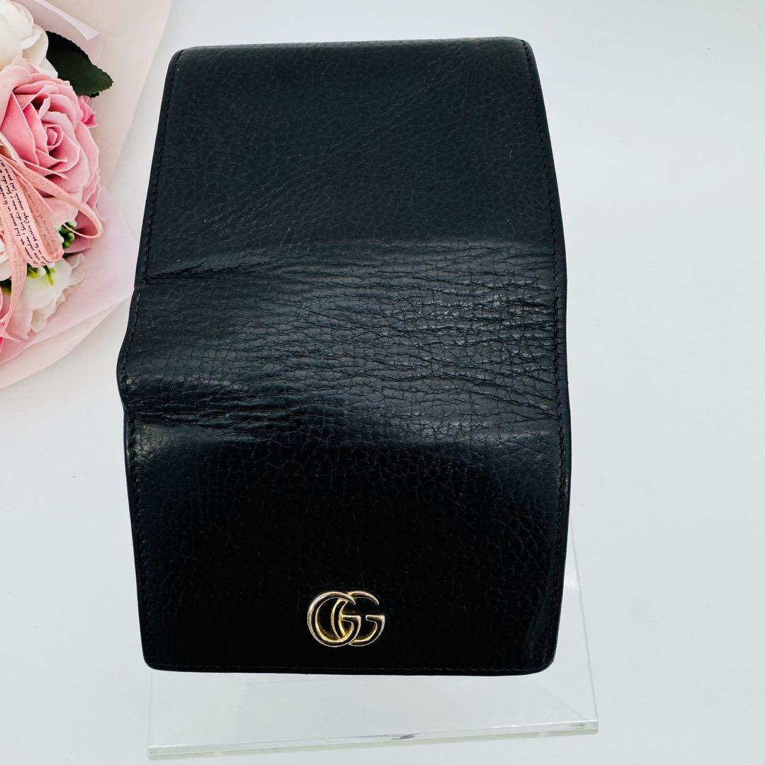 GUCCI グッチ マーモント 二つ折り財布 GG 357