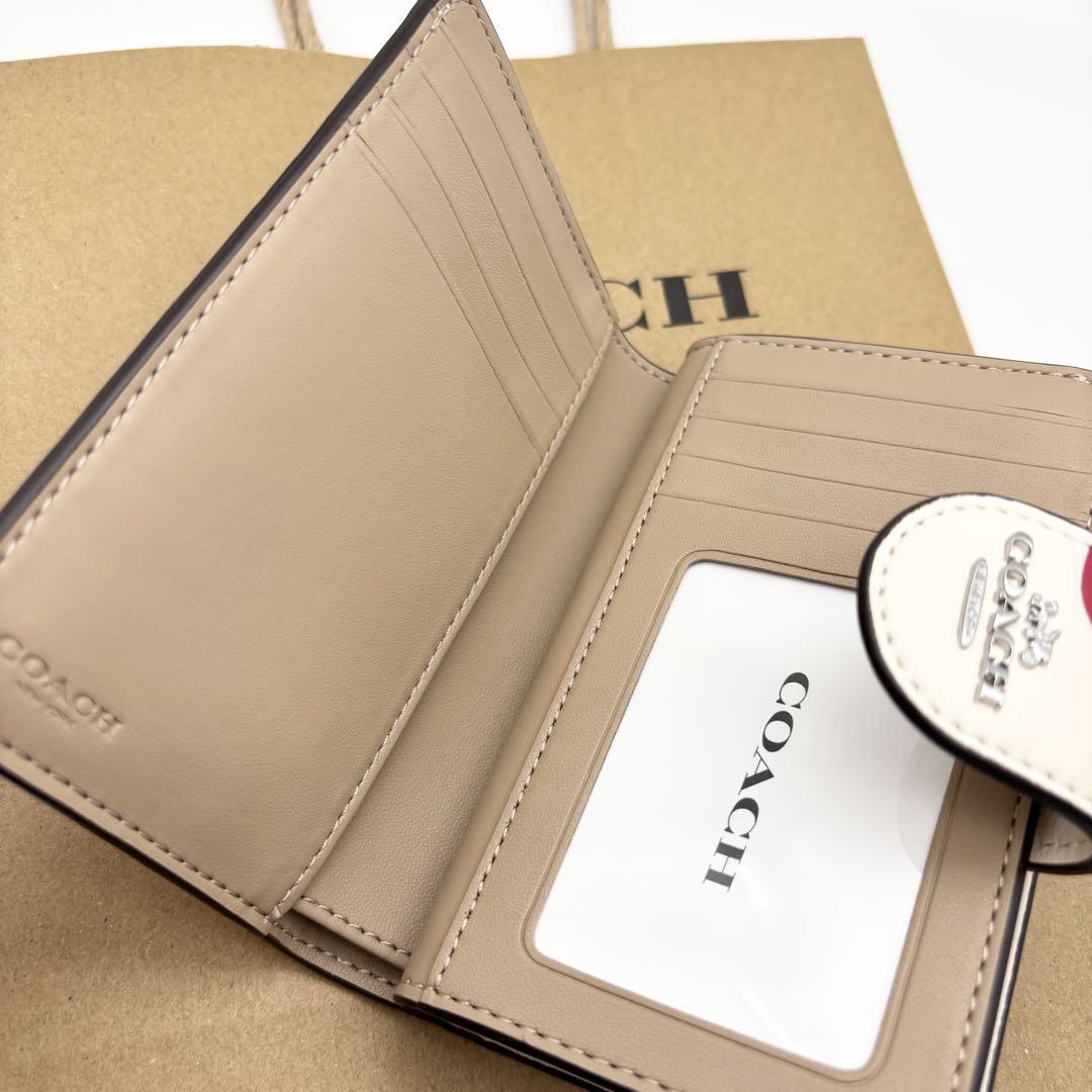 【COACH☆新品】ミディアム コーナー ジップ ウォレット・チェリー