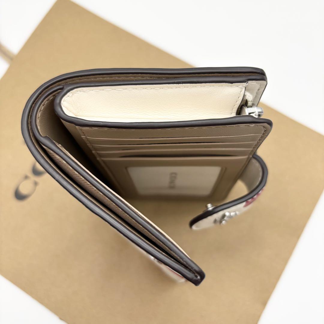 【COACH☆新品】ミディアム コーナー ジップ ウォレット・チェリー