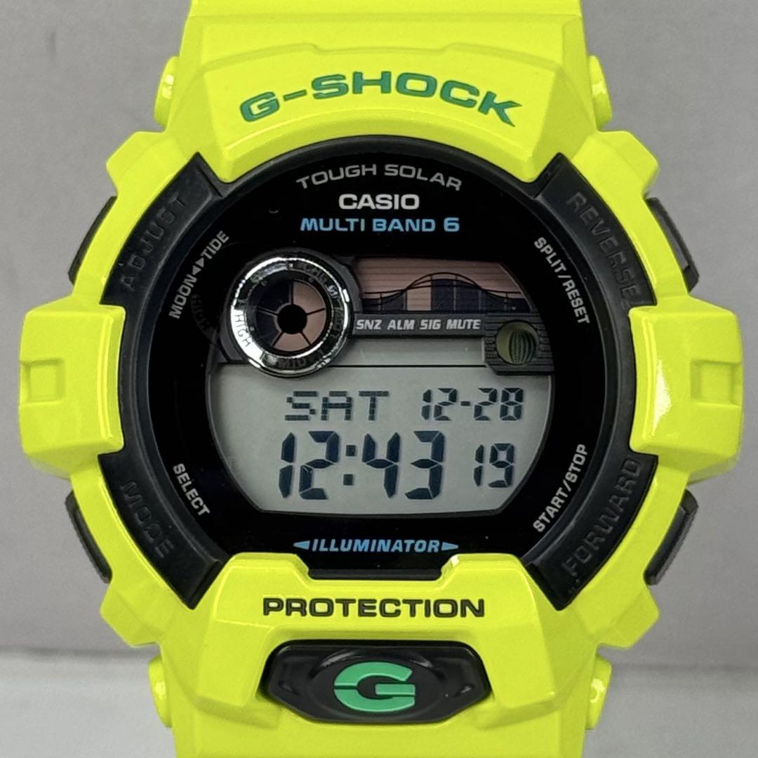 極美品 G-SHOCK GWX-8900C Gライド 電波ソーラー ライム