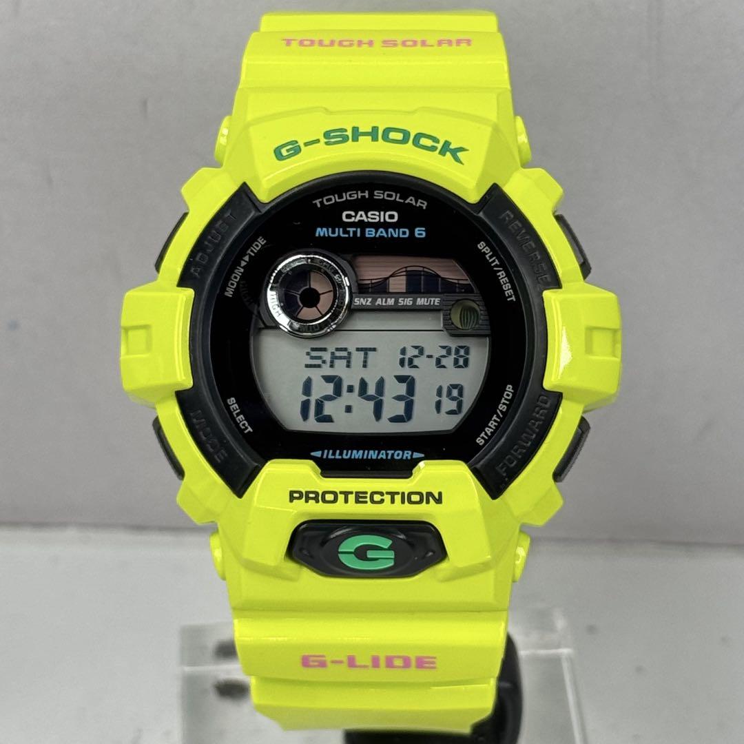 極美品 G-SHOCK GWX-8900C Gライド 電波ソーラー ライム