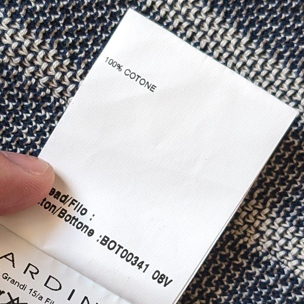 LARDINI ニットジャケット ストライプ コットン オールシーズン Mサイズ