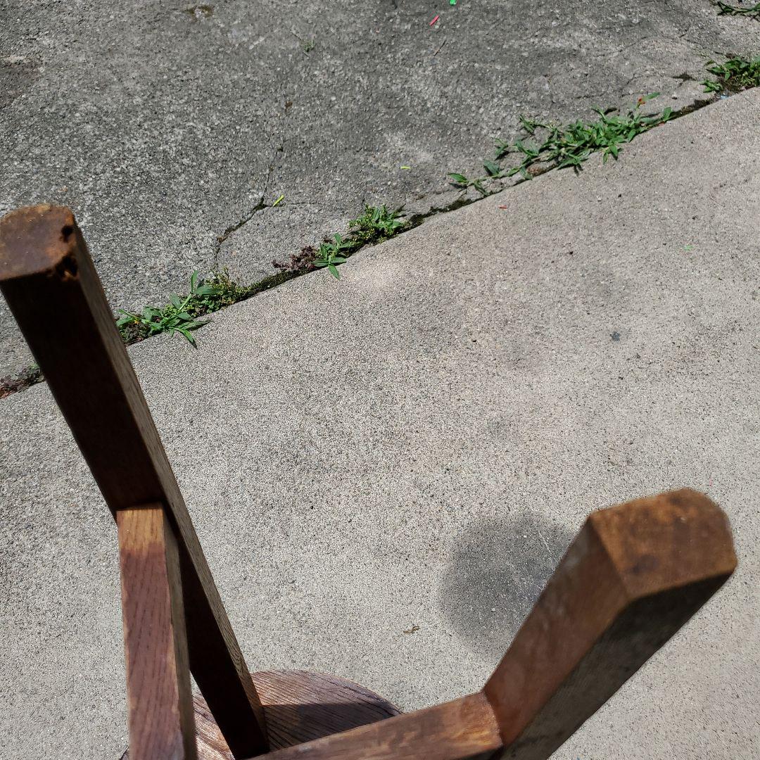 昭和レトロ　丸椅子　昭和家具　古道具　丸型椅子