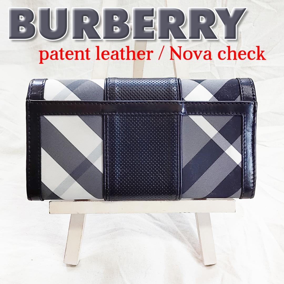 BURBERRY バーバリー 長財布 ノバチェック キャンバス コンチネンタル