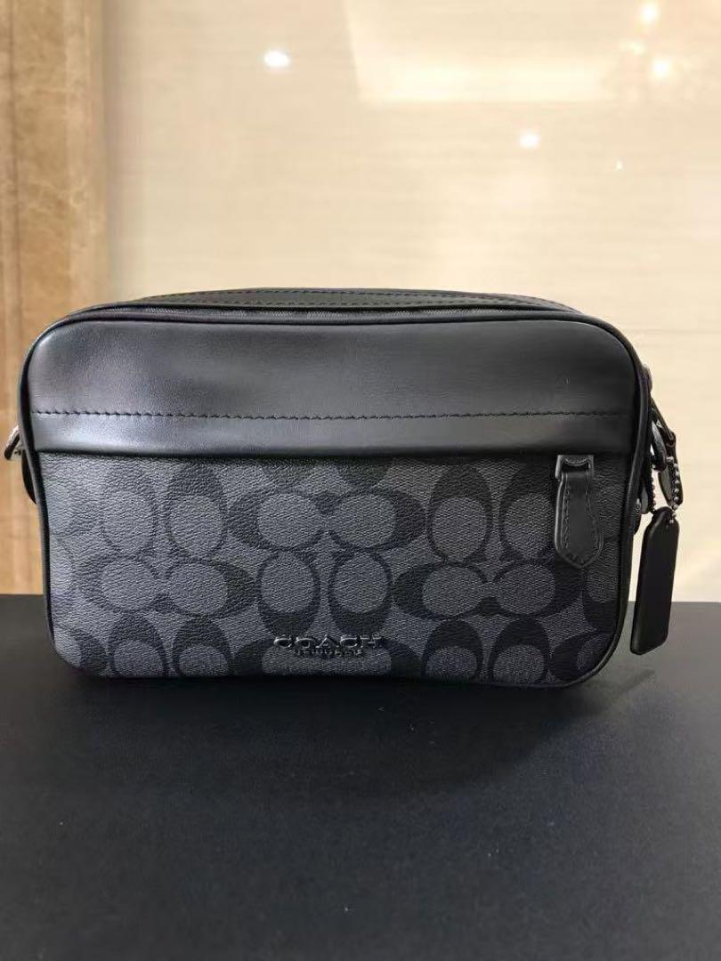 コーチショルダーバッグ COACHクロスボディーF50715 ブラック メンズ