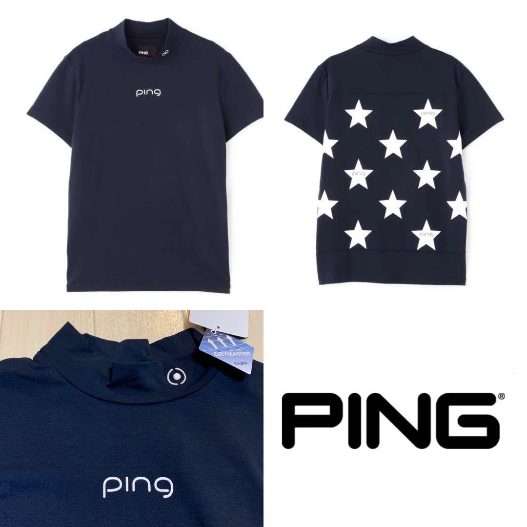 新品■11,000円【ピン　PING】 レディース　モックネックウェア S 紺 5,200円