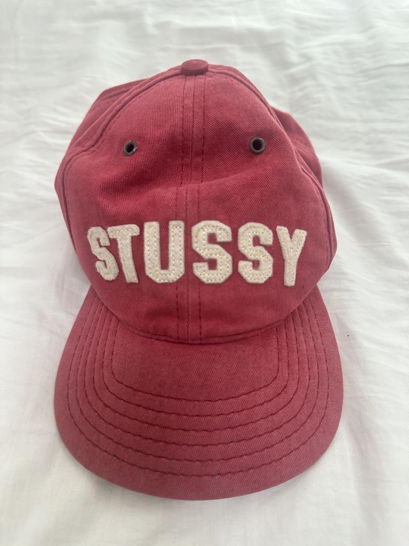 STUSSY 赤 えんじ キャップ