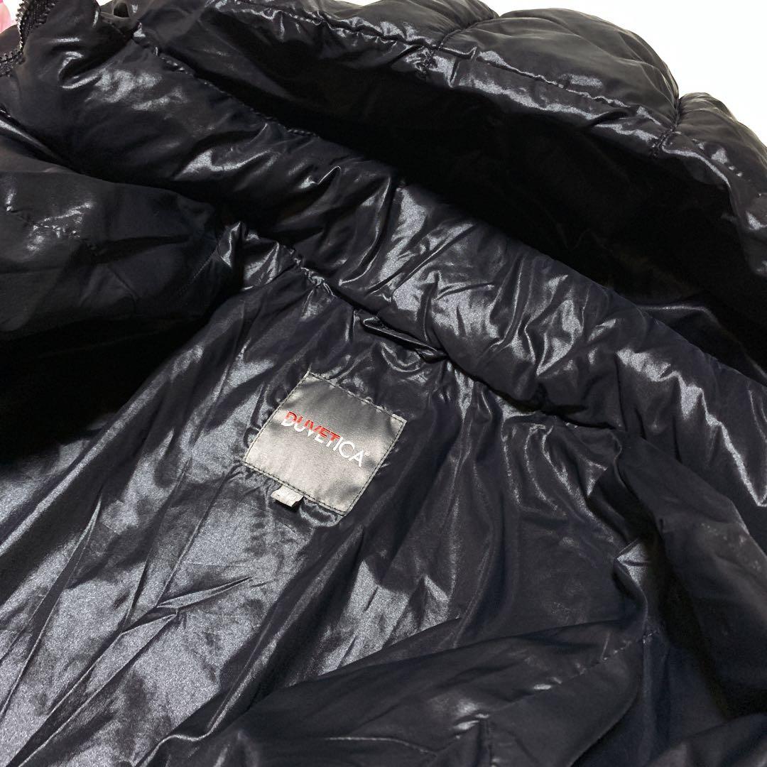 ★極美品 デュベティカ ダウンジャケット ロゴボタン 黒 XL 2XL 画像15