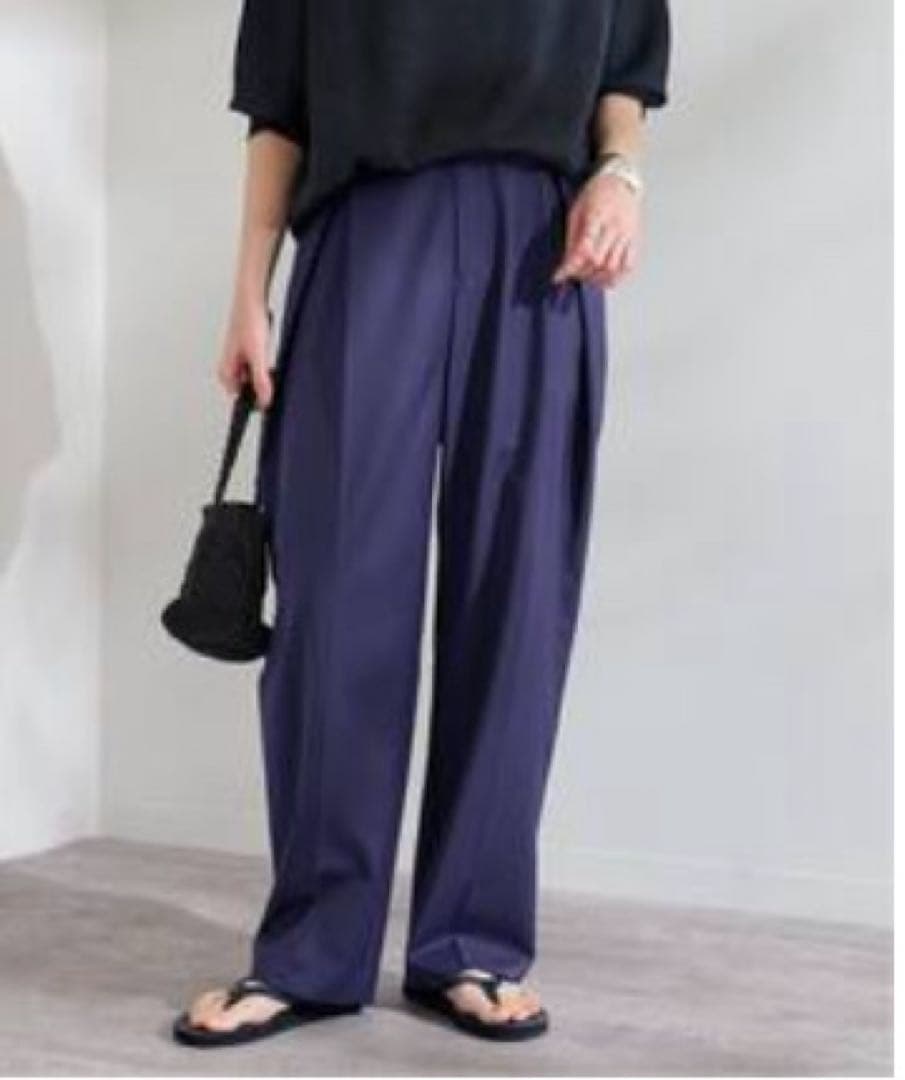 サマーウールコクーンパンツ　FRAMeWORK ネイビー サイズ38