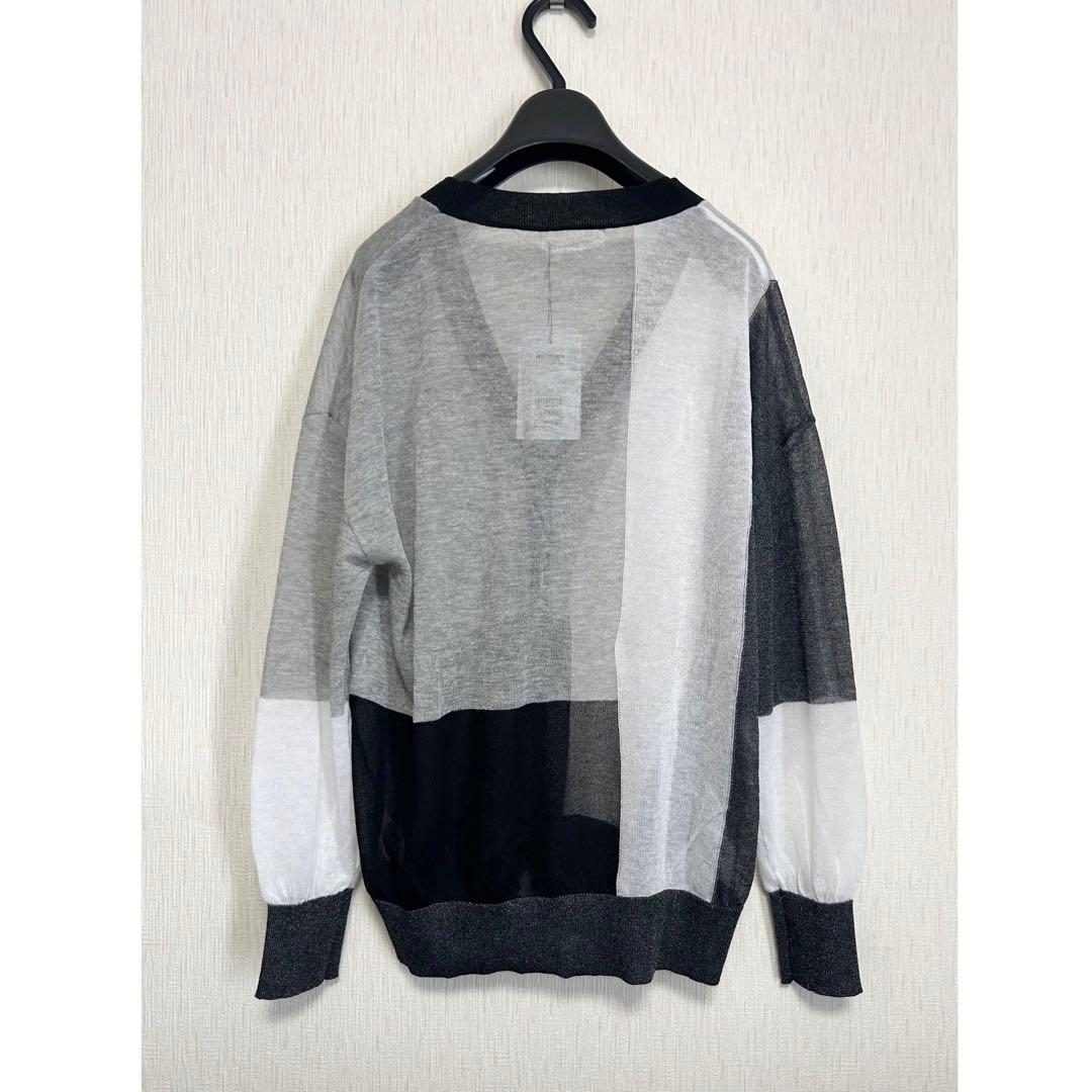 メイソングレイ 【新品・タグ付き】ブロッキングシアー カーディガン