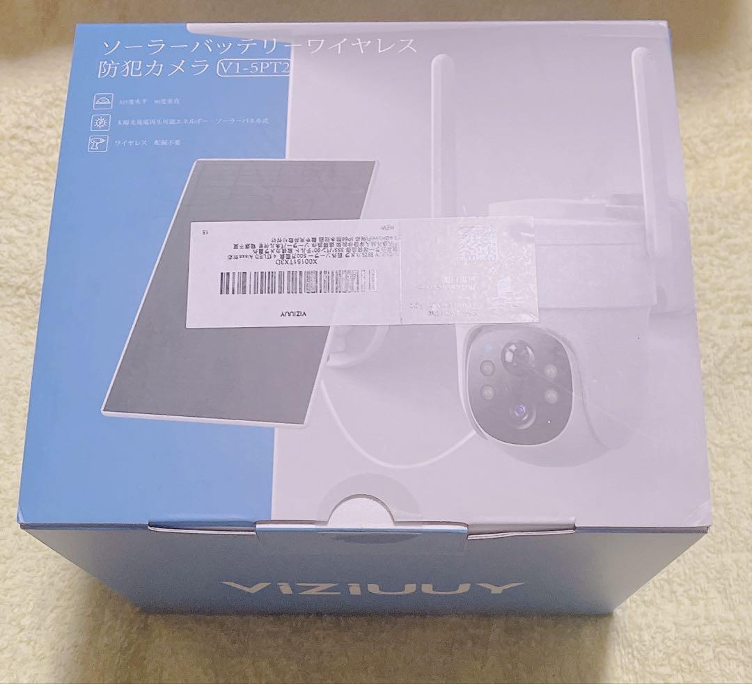 新品VIZIUUY 防犯カメラ 屋外ソーラー Alexa対応 夜間カラー暗視撮影