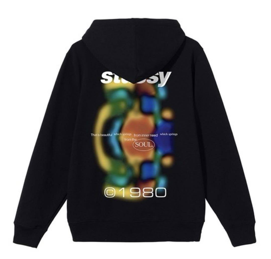 希少・人気デザイン】ユニセックス STUSSY パーカー SOULブラックM 希少・人気デザイン】ユニセックス STUSSY パーカー SOULブラックM
