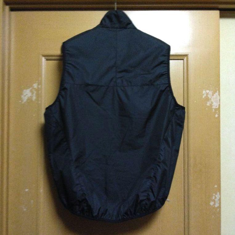 00s patagoniaパタゴニア ナイロンベスト 青×グレー M☆刺繍ロゴ