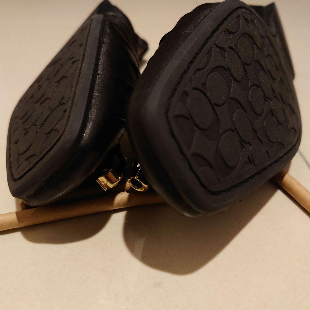 未使用　COACH　コーチ　フラットシューズ　靴　黒