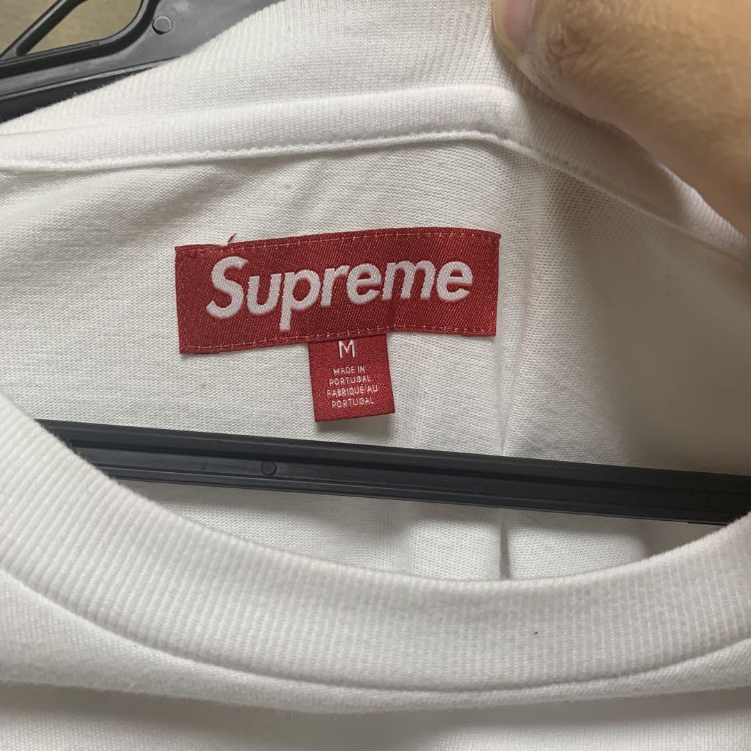 Supreme ホワイト 長袖カットソー M
