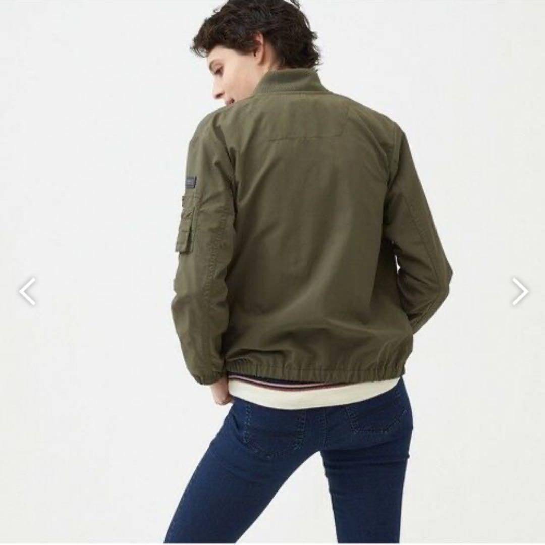AIGLE 撥水 リブカラー ショートジャケット　S