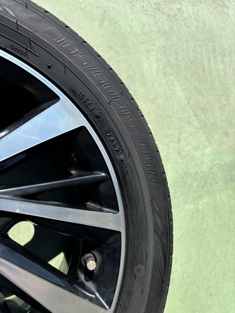 【美品！バリ溝！】185/60R15 サマータイヤホイール付き4本セット