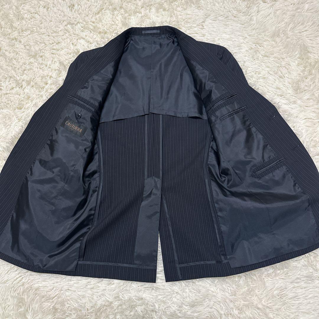 夏用！　CASTUERA セットアップ　スーツ　ダークグレー　L 170　背抜き