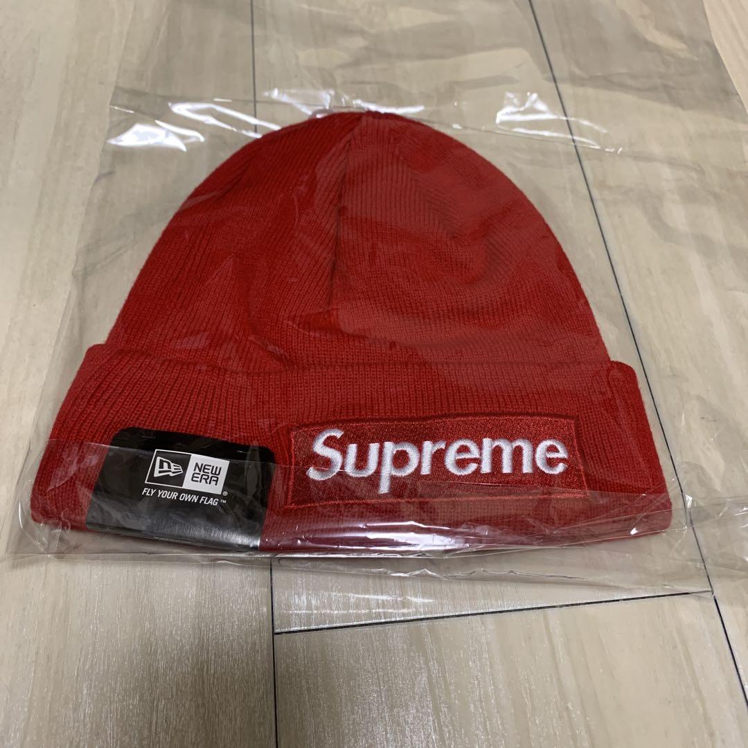 Supreme ニット帽 赤 New Era