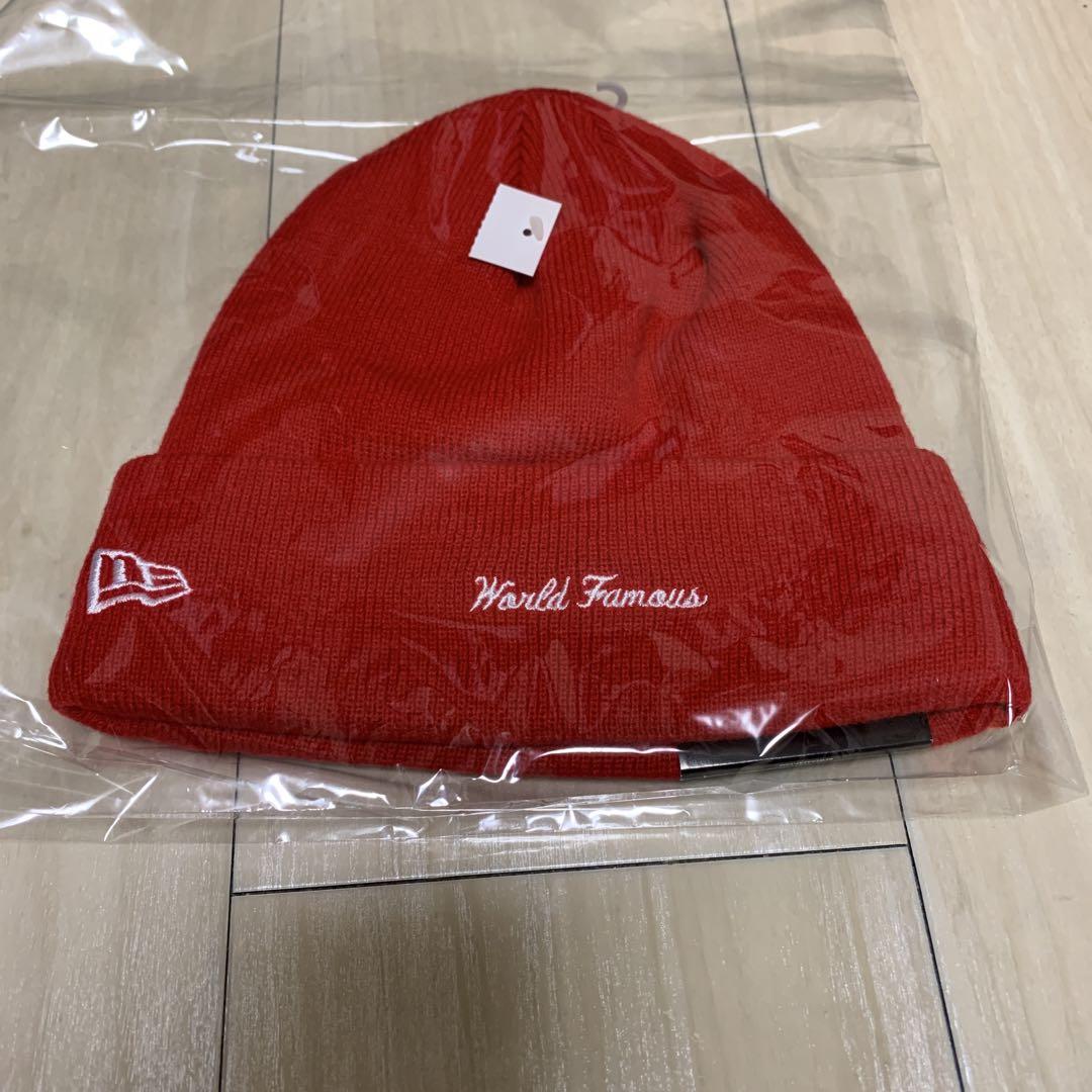 Supreme ニット帽 赤 New Era