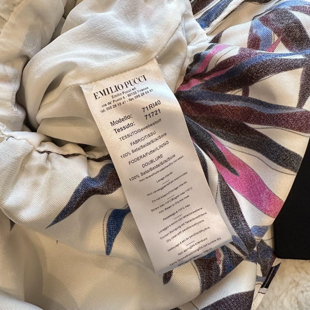 良品】 EMILIO PUCCI ノースリーブワンピース シルク ホワイト