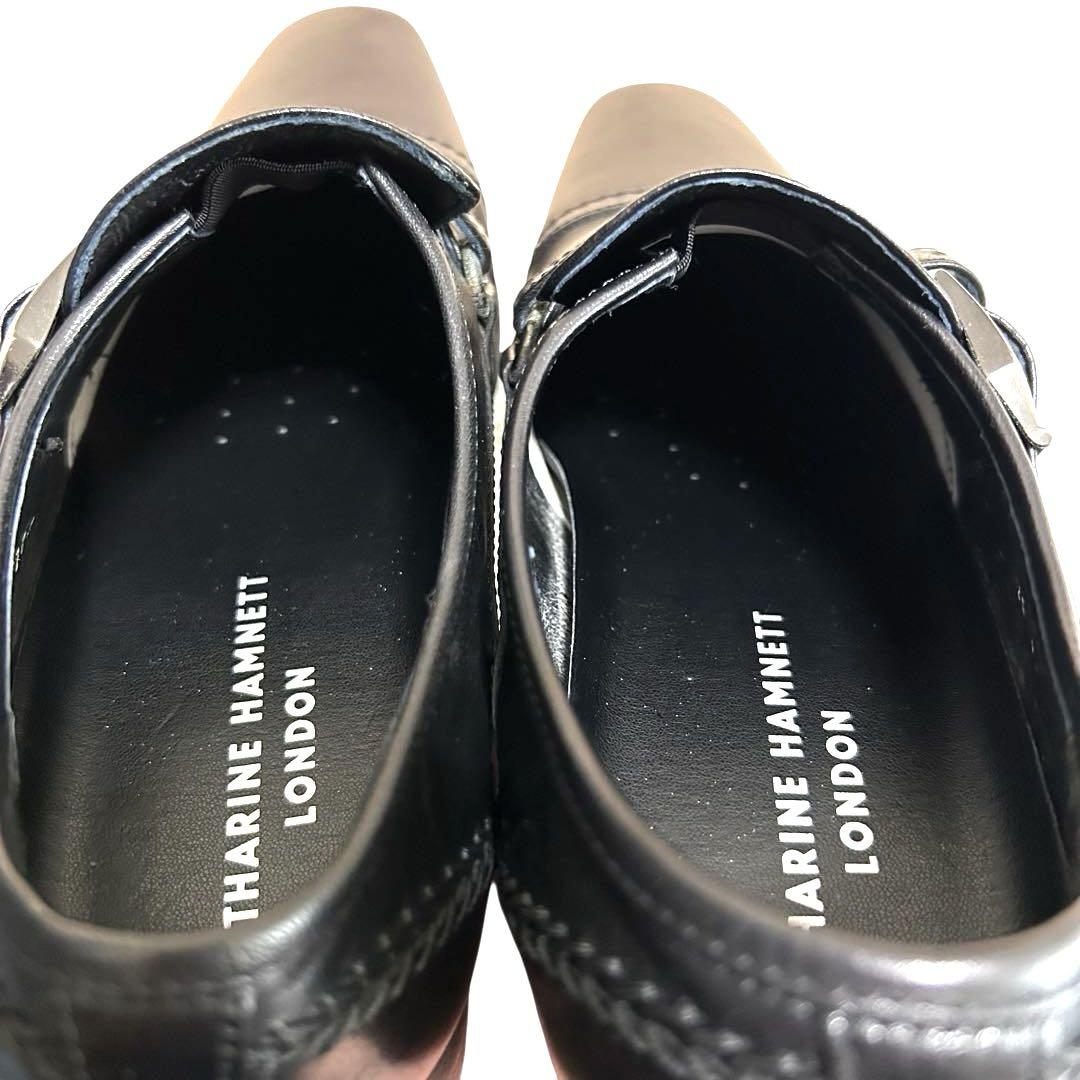 【美品】キャサリンハムネットロンドン ドレスシューズ ダブルベルト 26