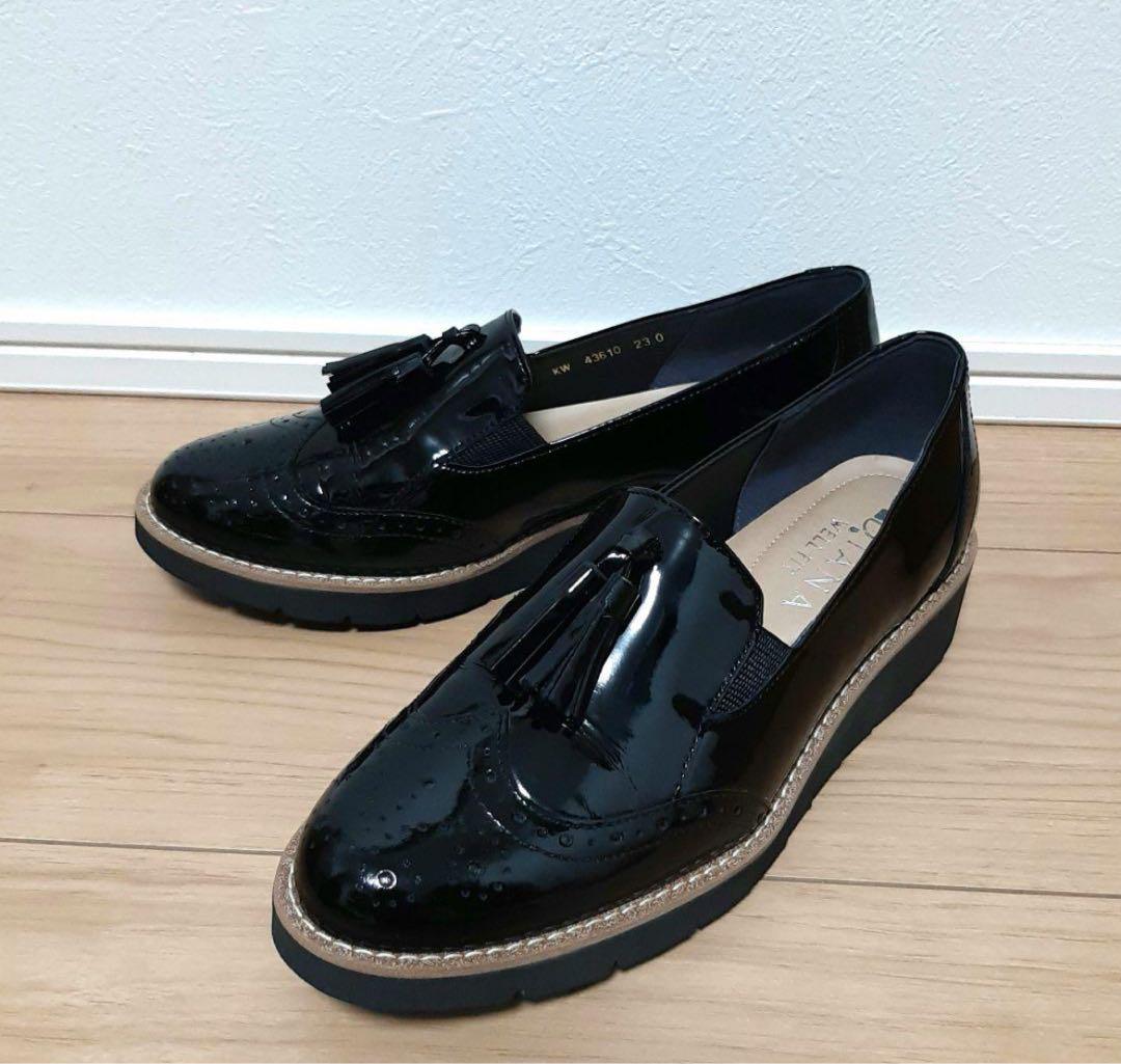 【新品未使用】DIANA WELLFIT ダイアナ　エナメル　マニッシュシューズ