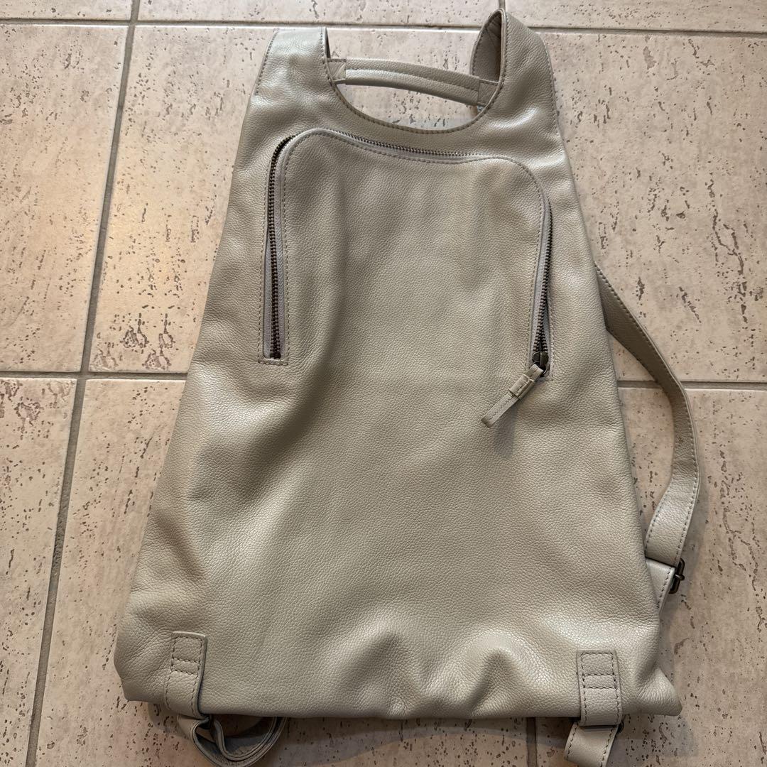 MOTHERHOUSE レザーリュック グレー ミニマトウ　L