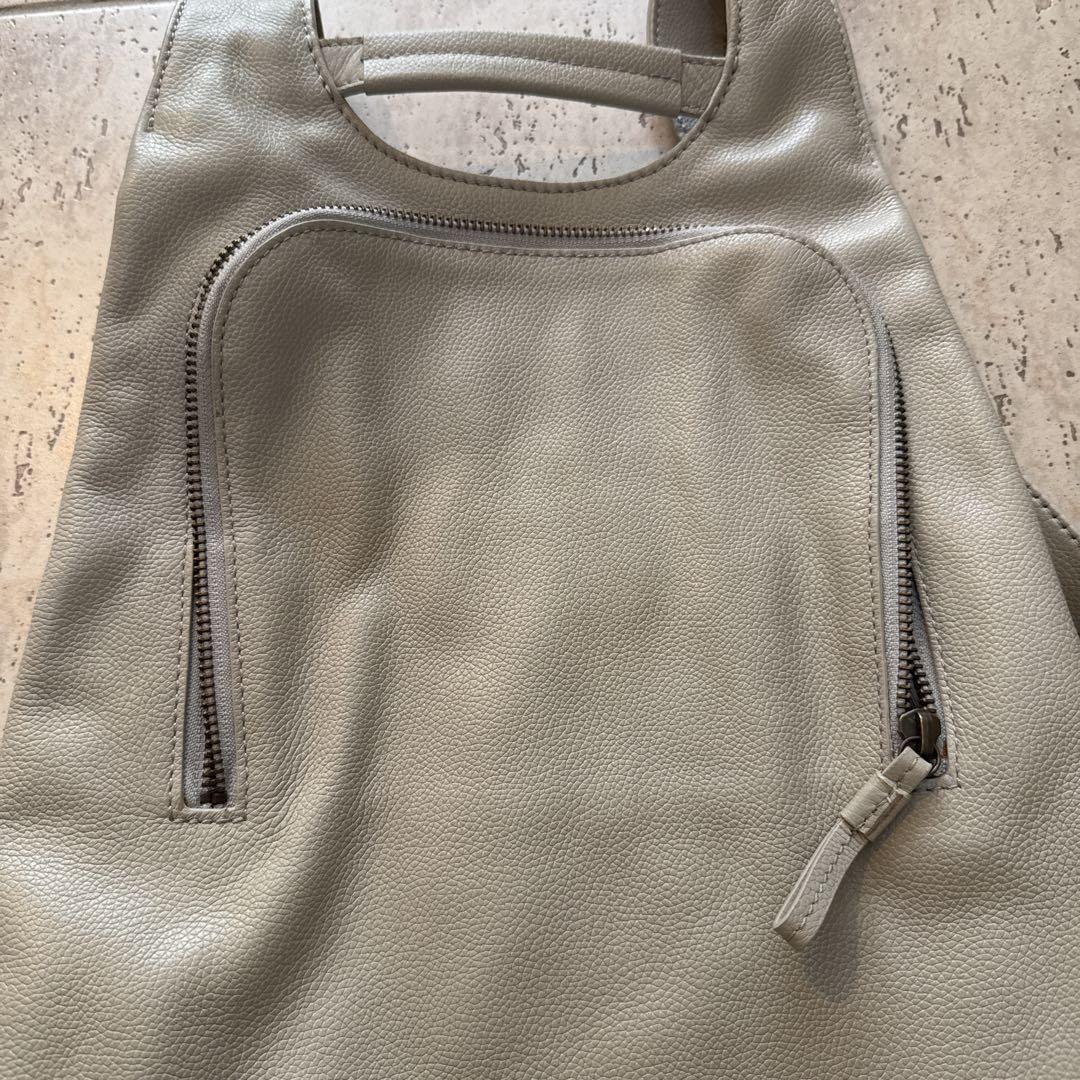 MOTHERHOUSE レザーリュック グレー ミニマトウ　L