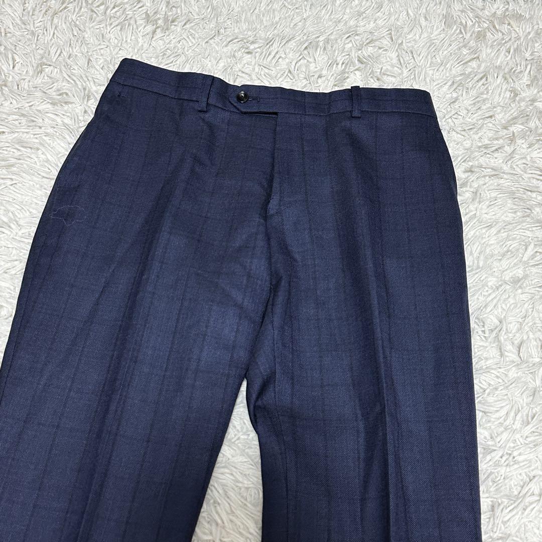 美品 SUIT SELECT セットアップ スーツ ウィンドウペン ブルー Ｍ位