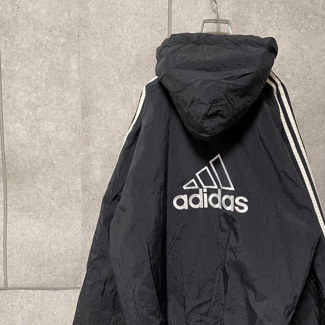 【希少・レア】adidas アディダス　中綿　ナイロンジャケット　刺繍ロゴ