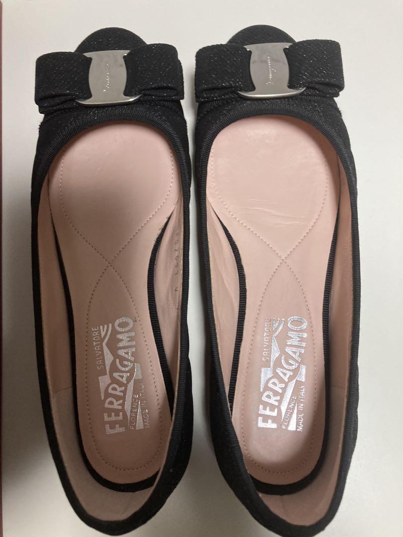 Ferragamo ブラック フラットシューズ