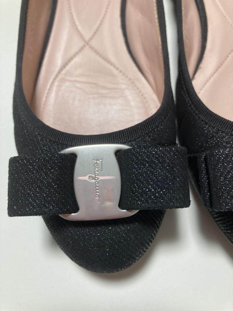 Ferragamo ブラック フラットシューズ