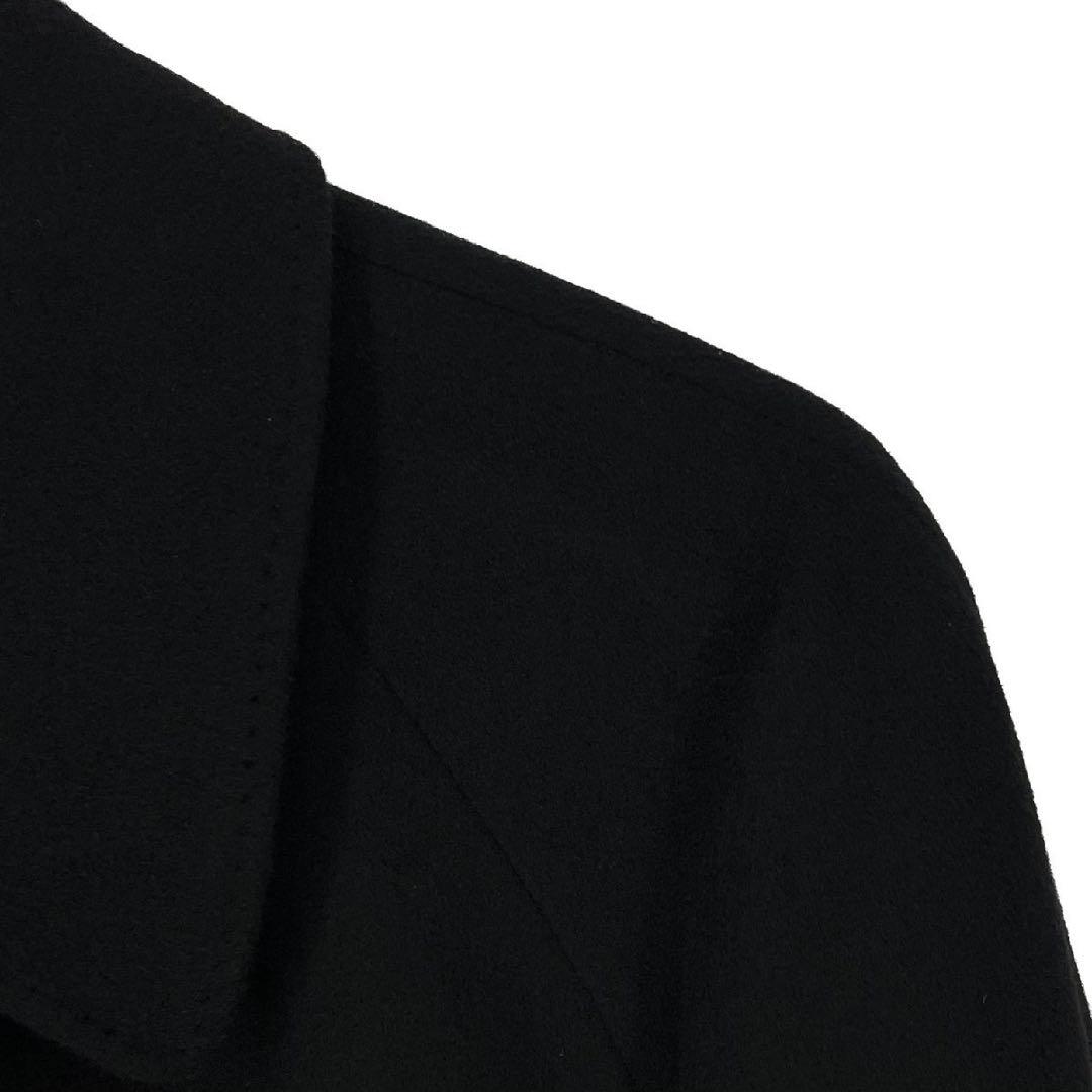 【カシミア100%】メンズチェスターコート　ヴァレンティノ　ブラック、美品