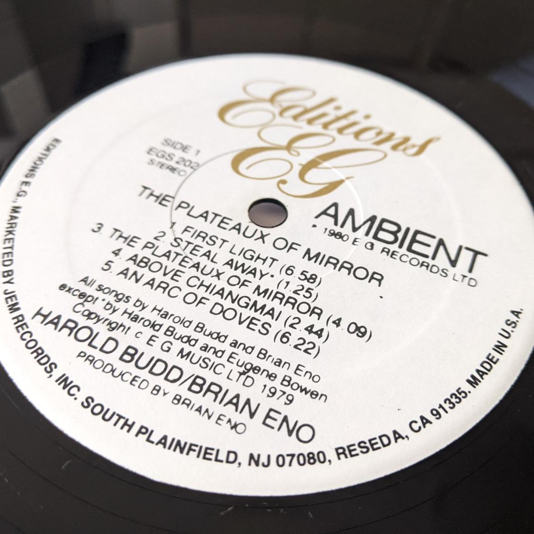 Harold Budd / Brian Eno ‎– Ambient 2　US盤