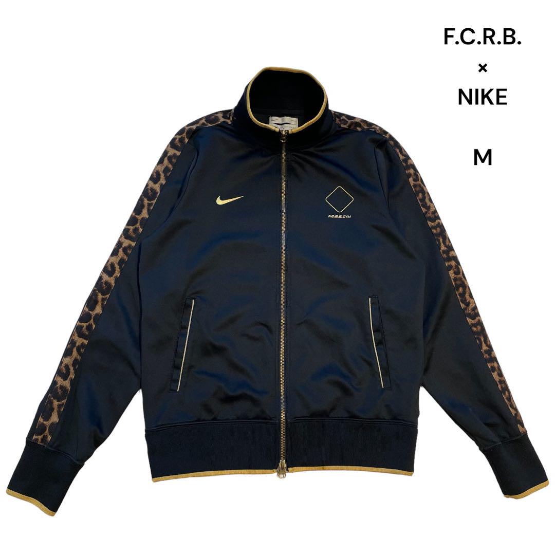 FCRB NIKE ジャージ トラックジャケット M 黒 金 レオパード 豹柄