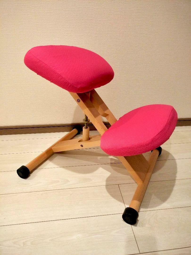 【美品】宮武製作所 プロポーションチェア 姿勢矯正 バランスチェア ピンク
