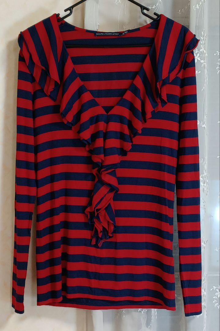 美品✨RALPH LAUREN SPORT セーラー襟 Vネック 长袖カットソー