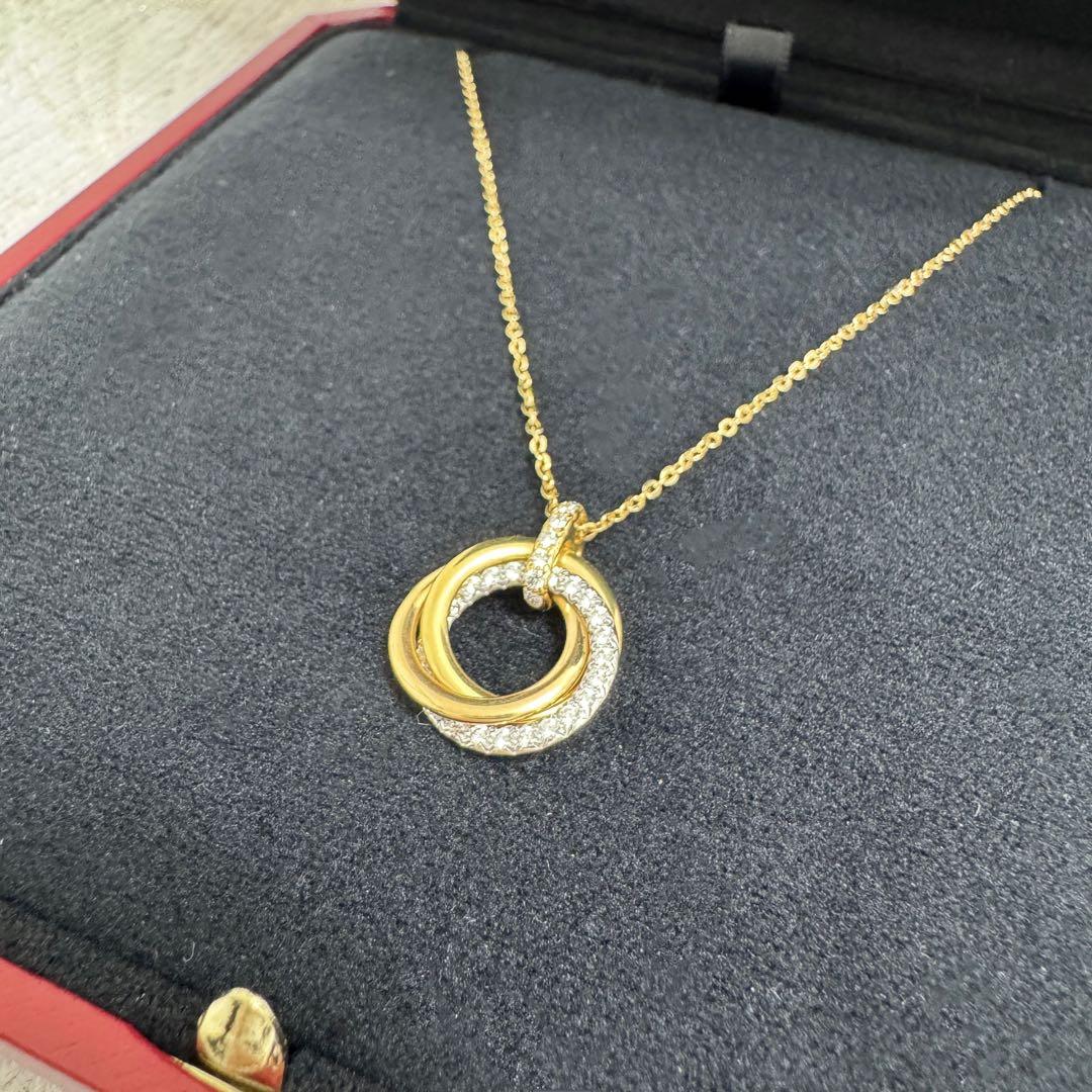 Cartier トリニティ ネックレス スモールモデル セミパヴェ