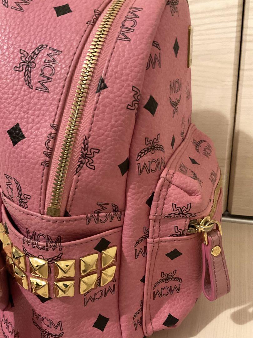 MCM ピンク ロゴリュック